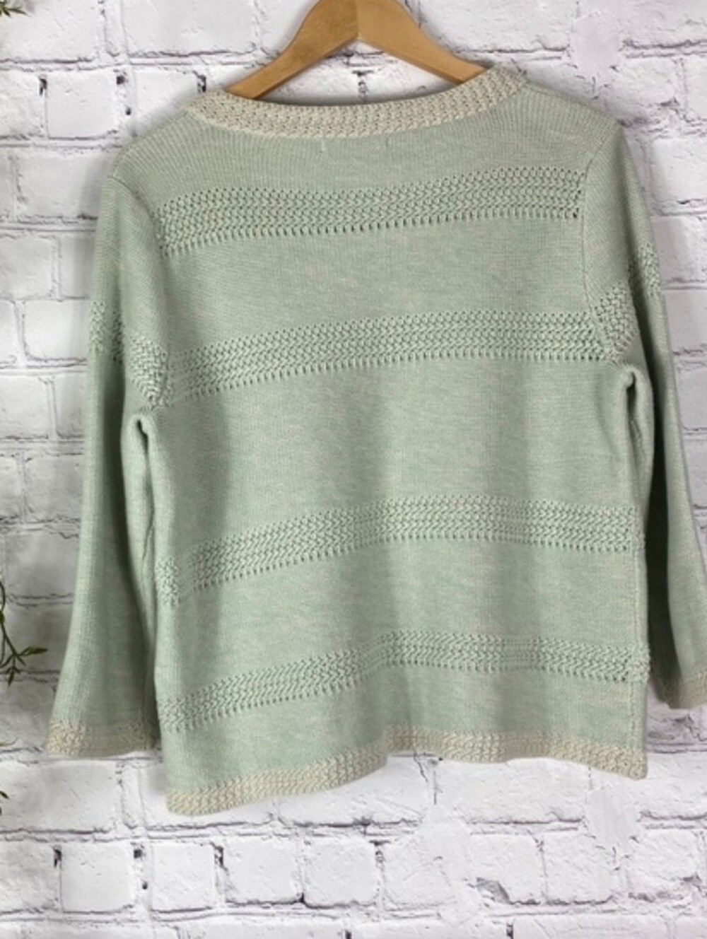 ā¢HOLD FOR KRISTIN⢠Society Sweater #203 Cardigan Boxy Style Hook/Eye Sz LG EUC - Picture 7 of 12